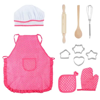 

11PCs Rolle Spielen Kinder Küche Kochen Backen Mädchen Spielzeug Herd Spielen Set Hot Neue Kinder Kinder Küche Backen Set hut +