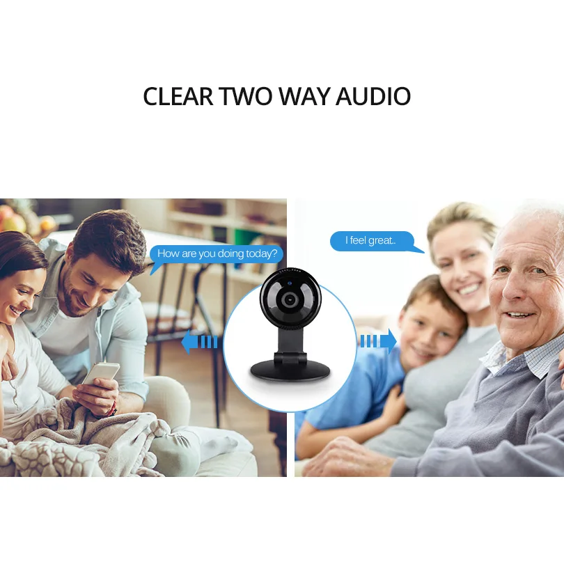 Weтранс Wifi камера IP панорамная Домашняя безопасность Мини CCTV 720P HD Wi Fi беспроводная