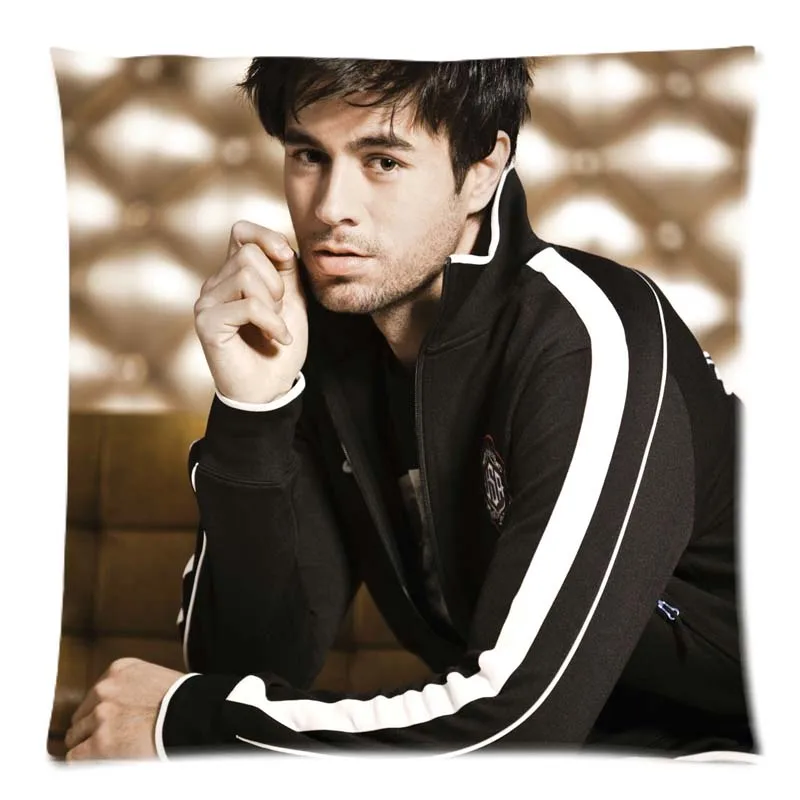 Наволочка для подушки из хлопка и льна с принтом Enrique Iglesias наволочка домашнего