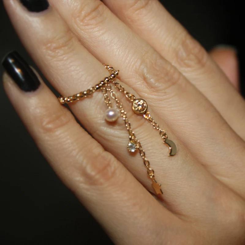 Женское кольцо, 14k золото, Пресноводный Жемчуг, кольцо на палец, свадебное, обручальное, ювелирное изделие, романтический подарок, женское очаровательное жемчужное кольцо для любви