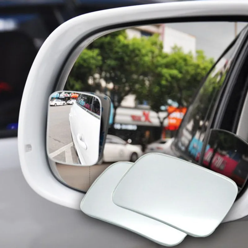 Маленькие круглые выпуклые веерообразные прямоугольные зеркала для автомобиля увеличивают визуальный угол во избежание слепых пятен обеспечивают безопасность вождения