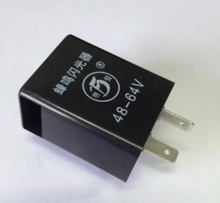 

NEW! 2 Pin 48-64V Buzzer Flasher Circuit-proof turn signal controller Motorcycle flasher relay For 48V-64V