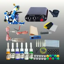 Профессиональный набор для татуировок машина с татуировкой и автоматом чернила комплект лайнер иглы для затенения Электропитание для тату аксессуары
