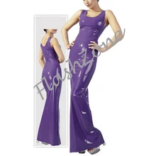 Жилет латекс длинное платье Фиолетовый