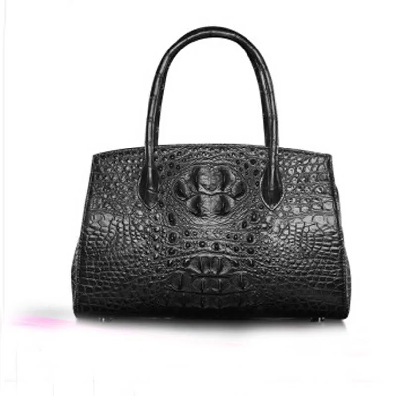 Shidifenni women handbag crocodile leather lady Europe fashion Pure color single shoulder bag female red women bag