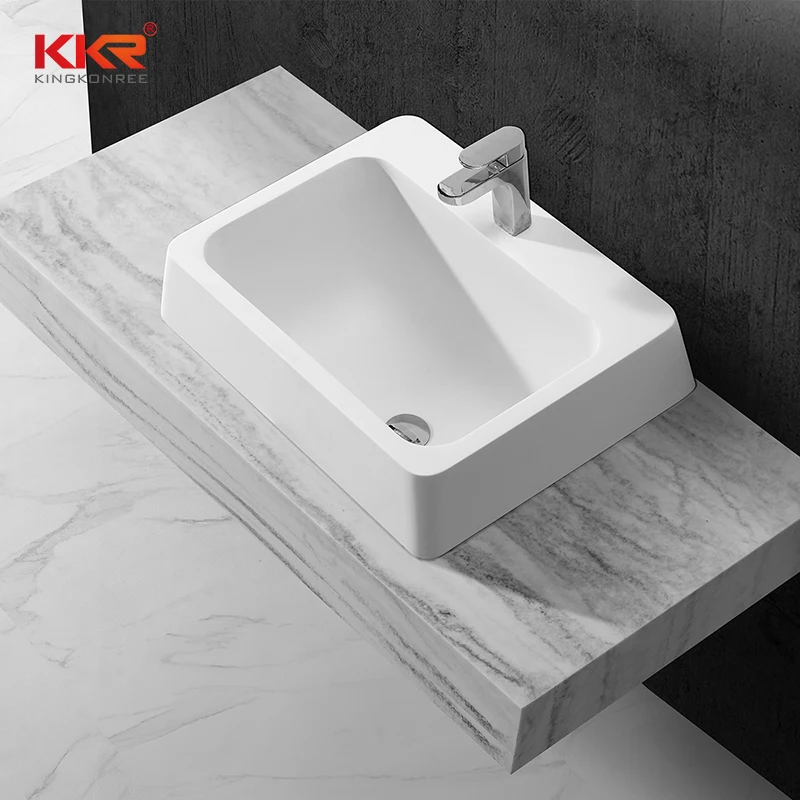 

KKR solid surface material artificial stone countertop table top wash basin KKR-1326