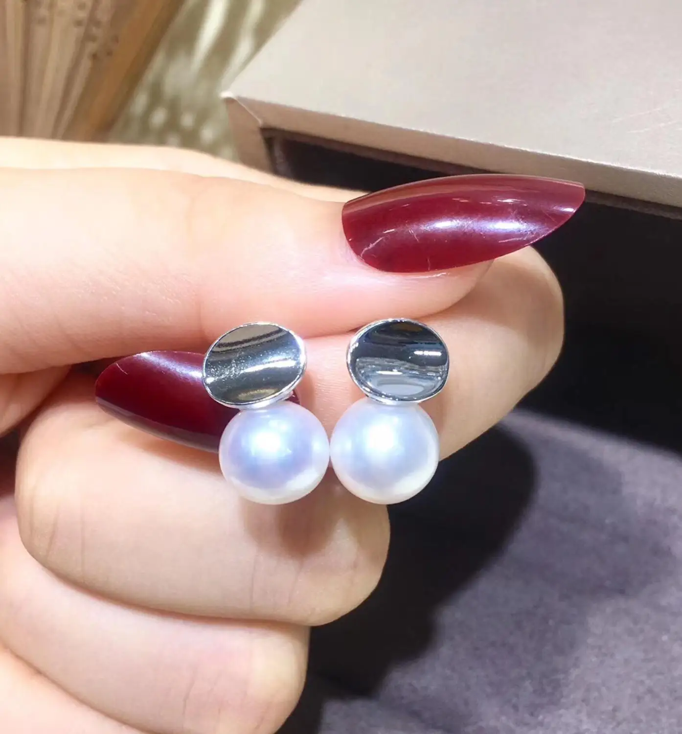 

925 Sterling Silver Earrings Findings Stud Earrings Settings Mountings Parts Mounts for Pearls Agate Coral Beads Stones