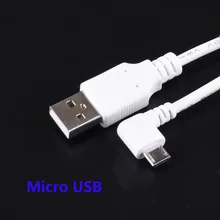 Разъем питания постоянного тока USB преобразует в Micro USB L форма белый прямоугольный разъем с кабелем соединителя шнура