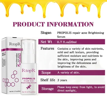 

Propolis Acne Removal Essence Moisturize Brighten Skin Shrink Pores Skin Repair MH88