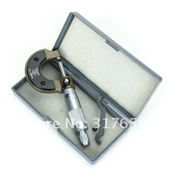 Precision Measure Tools Metric Outside Micrometer External Gauge 0 25 mm 0 01mm NEW
