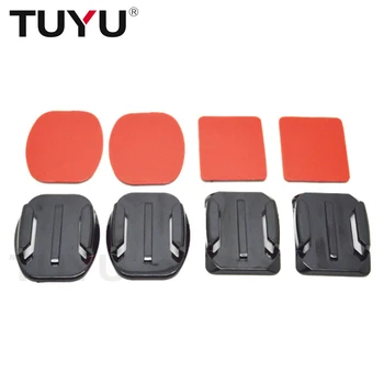 

TUYU GP09 2pcs Curved Adhesive Mount + 2pcs Flat Adhesive Mount For Gopro Hero 6 Hero 5 EKEN all sports cameras Accessories