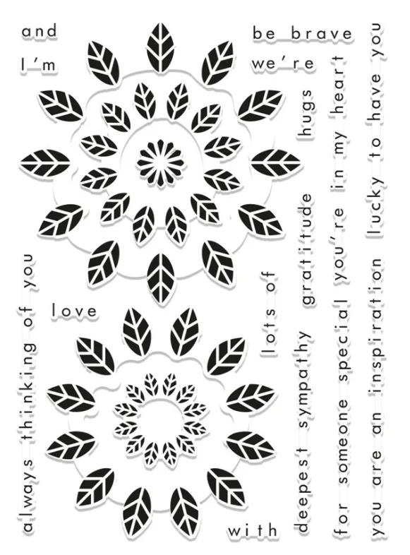 

15*20 CM/LEAF MEDALLION/Transparent Clear Stamps for DIY Scrapbooking/Card Making/Kids Christmas Fun Decoration Supplies
