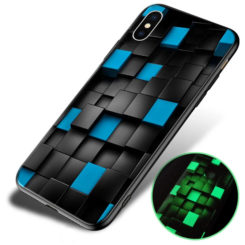 

3D Touch Luminous Case for iphone X Pattern Phone Case TPU Bumper PC Protection Cover for 6 6S 7 8 Plus / 16Countries dropship