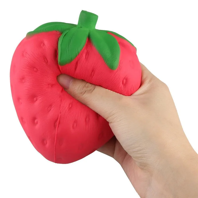 

PU Artificial Fruits Strawberry Cream Scented Slow Rising Toy Cell Phone Charms Pendant Strap Small