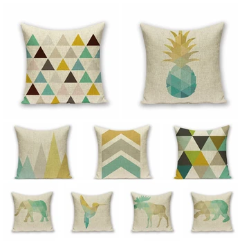 

Nordic Simple Cotton Linen Pillowcases Square Abstract Geometric Cushions Decorative Pillow Home Decor Sofa Throw Pillows 45*45