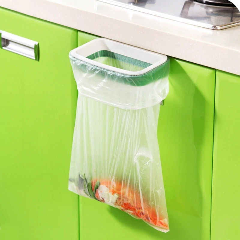 JX-LCLYL 1pc Garbage Bag Holder Plastic Bracket Stand Rack Kitchen Trash Storage Hanger