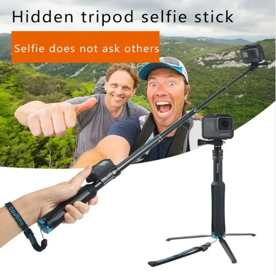 

For GoPro 7 tripod gopro hero 7 6 5 4 3selfie stick tripd Yi mijia SJCAM sj4 sj7 tripod mount shooting sport camera accessories