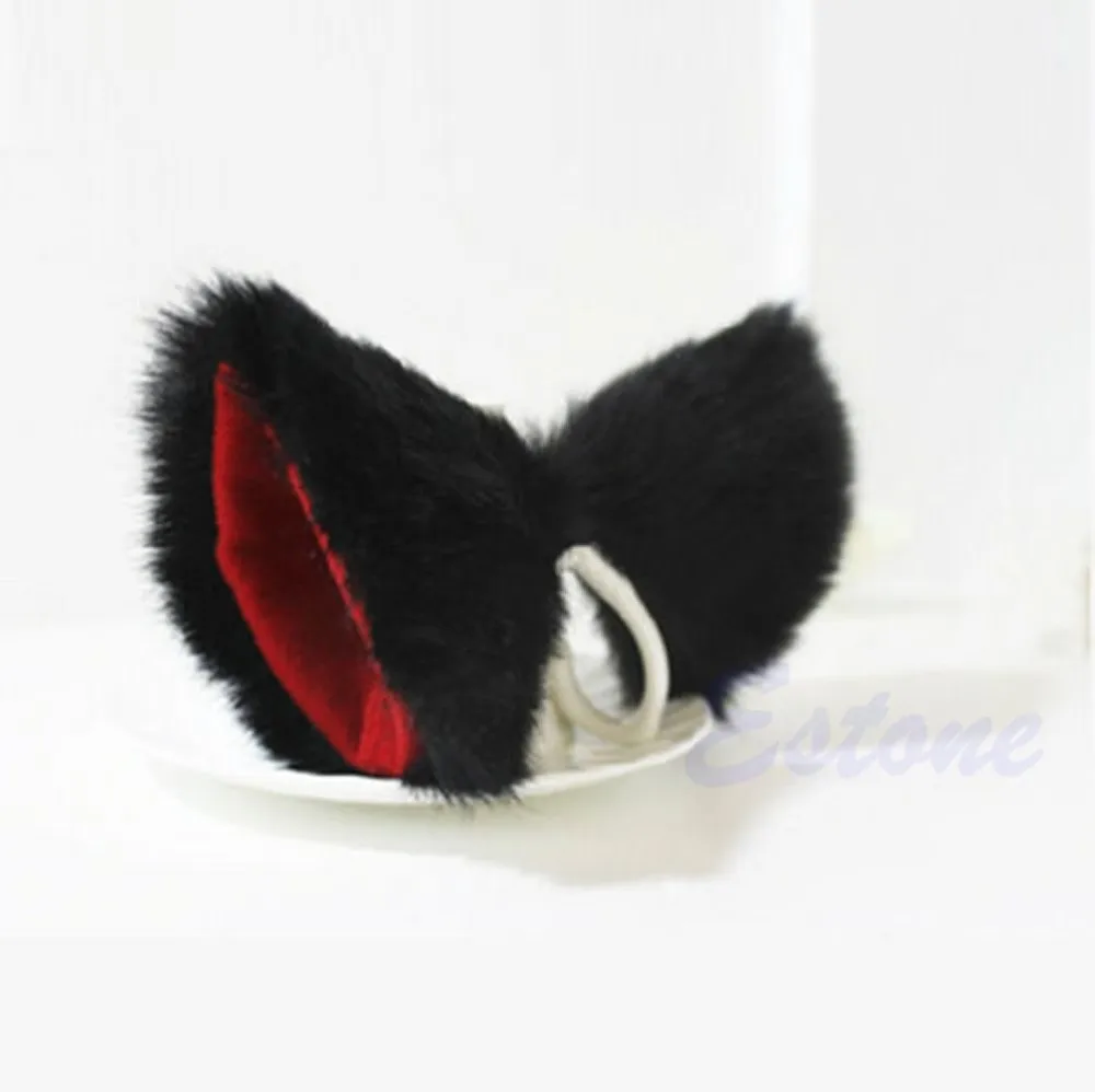 GOHAND Cosplay Party Cat Fox Long Fur Ears Neko Costume Hair Clip Halloween -Zentai shop online