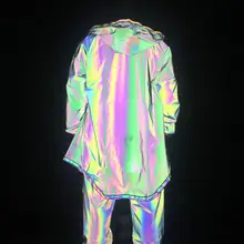 Мужские цветные светоотражающие штаны для бега в стиле панк, хип-хоп, брюки для уличных танцев, мужские повседневные спортивные штаны, отражающие ночь, семь цветов