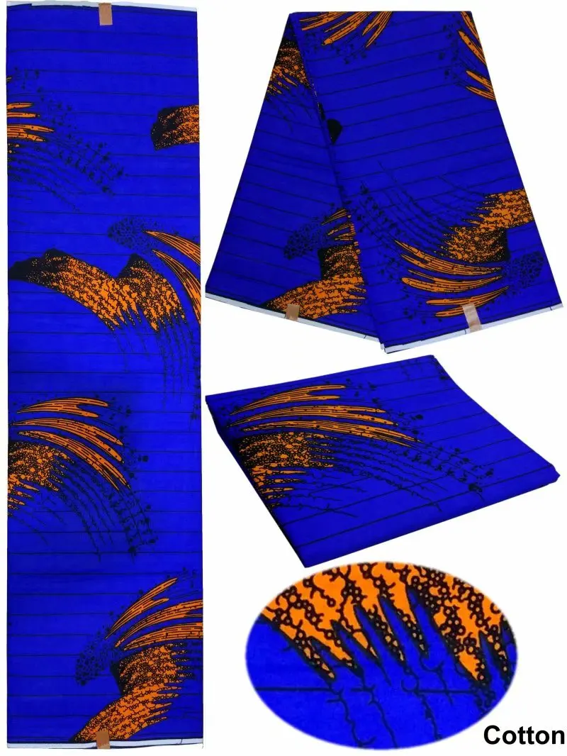 Горячая Распродажа хлопок воск Африканский настоящий голландский воск настоящий Африканский принт ткань для вечерние платья Y90508-5