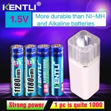 KENTLI 4pcs 1.5v 1180mWh AAA rechargeable polymer lithium battery + 4 slots aa aaa lithium battery charger with flashlight KENTLI 4pcs 1.5v 1180mWh AAA rechargeable polymer lithium battery + 4 slots aa aaa lithium battery charger with flashlight