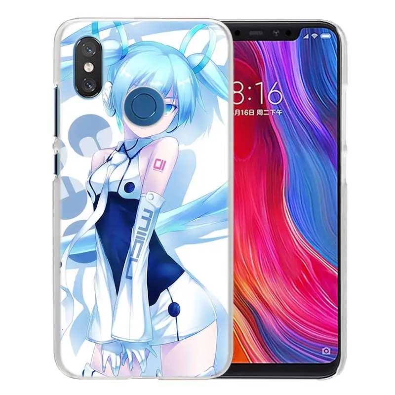 Для Xiao mi Red mi Note 7 Go 6 6A Pro S2 5 Plus 4X mi Play 8 lite A2 A1 Прозрачный жесткий пластиковый чехол аниме Hatsune mi ku - Цвет: 13