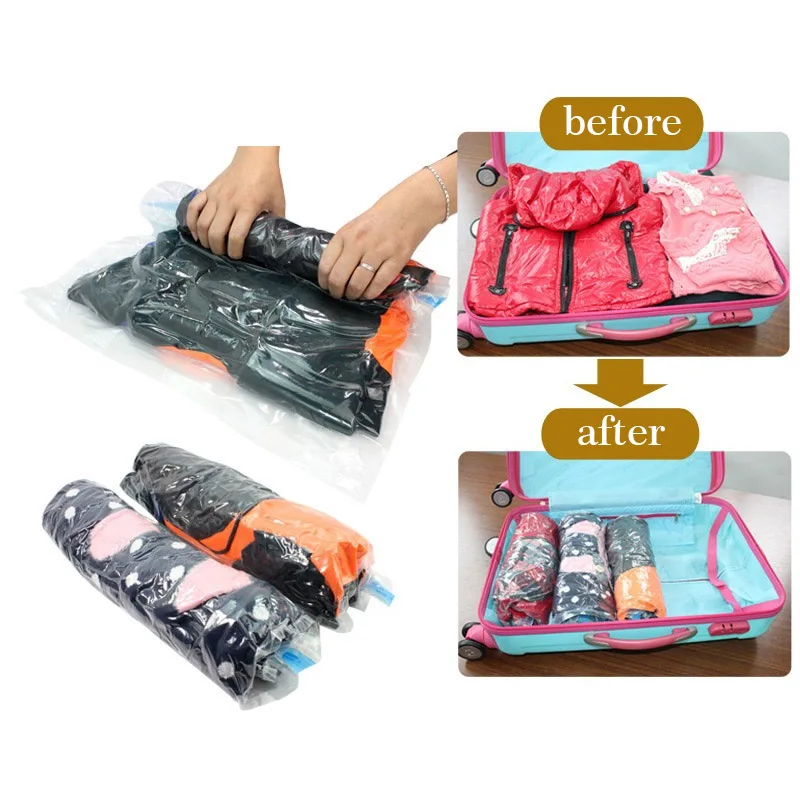 Travel Vacuum Storage Bag For Clothing Seal Pouch Hand Rolling Vacuum Compressed Bag Space Saver Organizer Free Shipping 272 Travel Vacuum Storage Bag For Clothing Seal Pouch Hand Rolling Vacuum Compressed Bag Space Saver Organizer Free Shipping 272