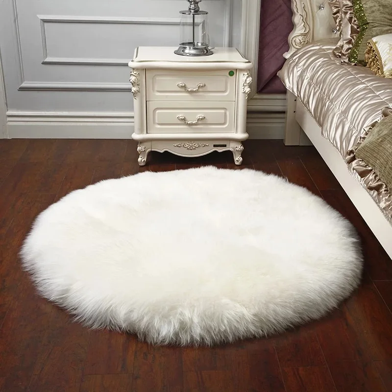 Чехол для стула из овчины, шерстяной ковер, чехол для стула, для спальни, искусственный коврик, подушка для сиденья, гладкая кожа, мех, простые пушистые коврики, моющиеся