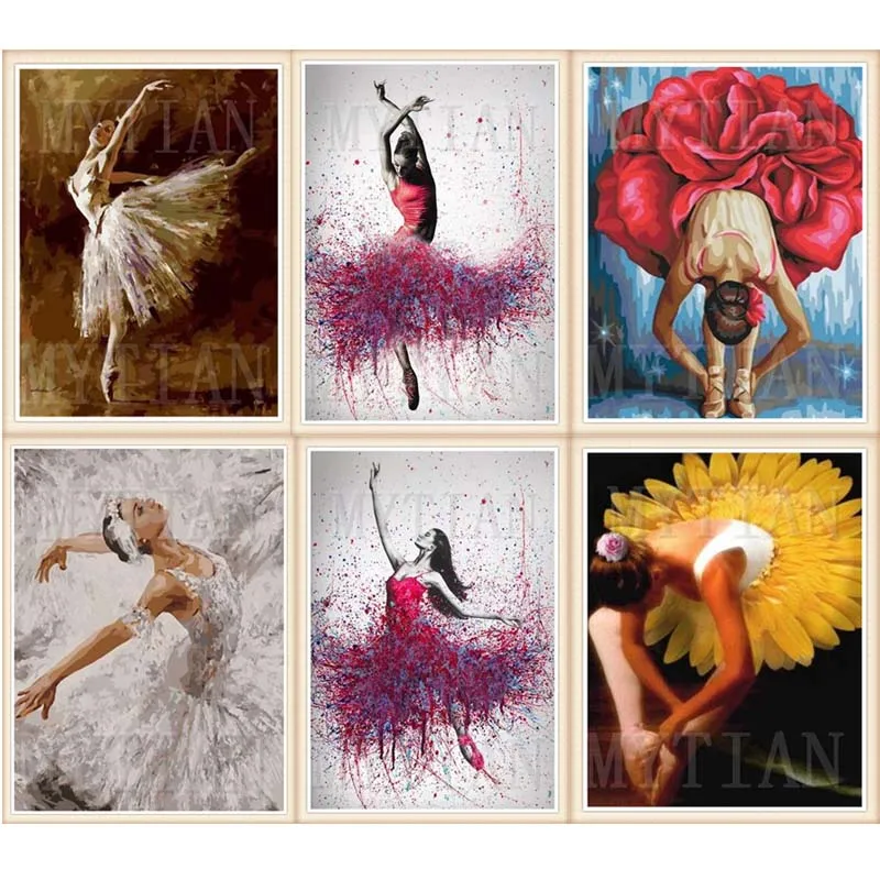 Full square Diamond Embroidery Ballet dancer 5D diy Painting Cross Stitch rhinestone Mosaic woman pattern home decor art | Дом и сад