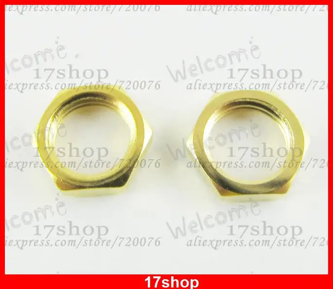 100 set Gold Plated Screw nut 6.35mm 1/4-36UNS-2B for Standard Φ6mm SMA Female 
