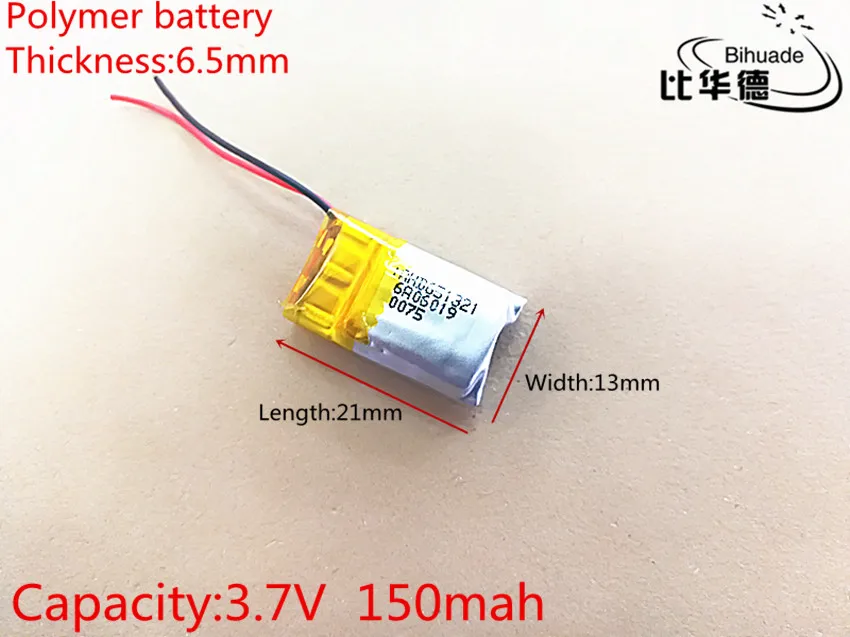 3 7 V 150mAH 651321 PLIB Полимерный литий-ионный/литий-ионный аккумулятор для GPS mp3 mp4 mp5 dvd