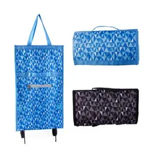 Складная большой емкости Многофункциональный Сумка-тележка для шоппинга буксир троллейбус случае Колеса Многоразовые для бакалейный товаров в супермаркете захватить сумка-шоппер