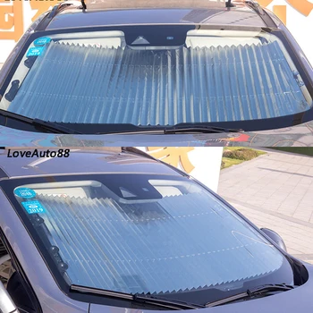 

Car Front Rear Retractable Windshield Anti-UV Window Foldable Curtain 46/65/70 CM For Mazda 3 Axela 2019 2020
