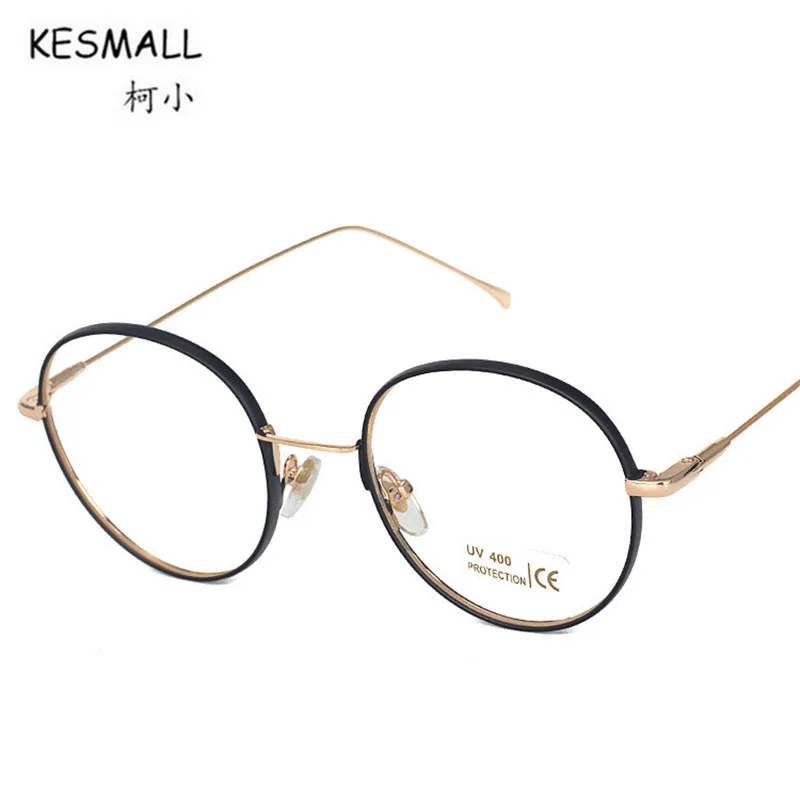 KESMALL New Prescription Diopter Glasses Women Men Spectacle Frame With Myopia Lens Round Shaped Oculos De Grau XN311P |