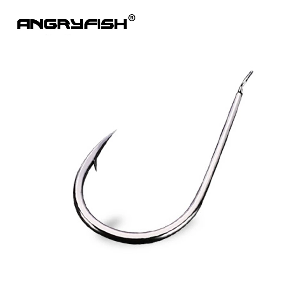 Angyrfish 100 шт. коробка 1 # 10 высокоуглеродистой Сталь Рыбалка крючок черный цвет