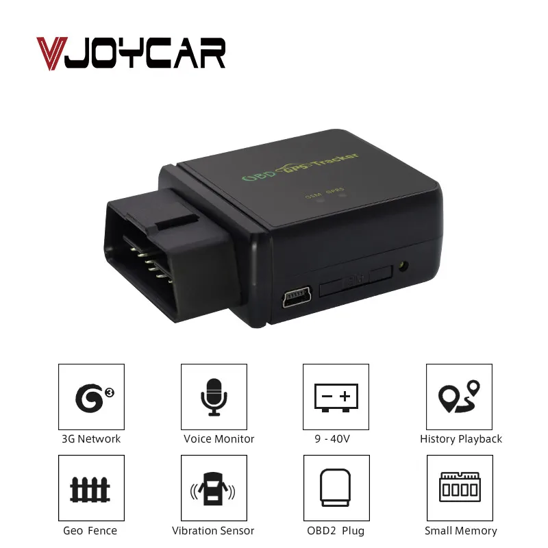 

VJOYCAR T830 Mini 3G GPS Tracker Car OBD Navigation Plug Vehicle OBD2 Track GPS Locator 4 Alarms Free Software iOS Andriod APP