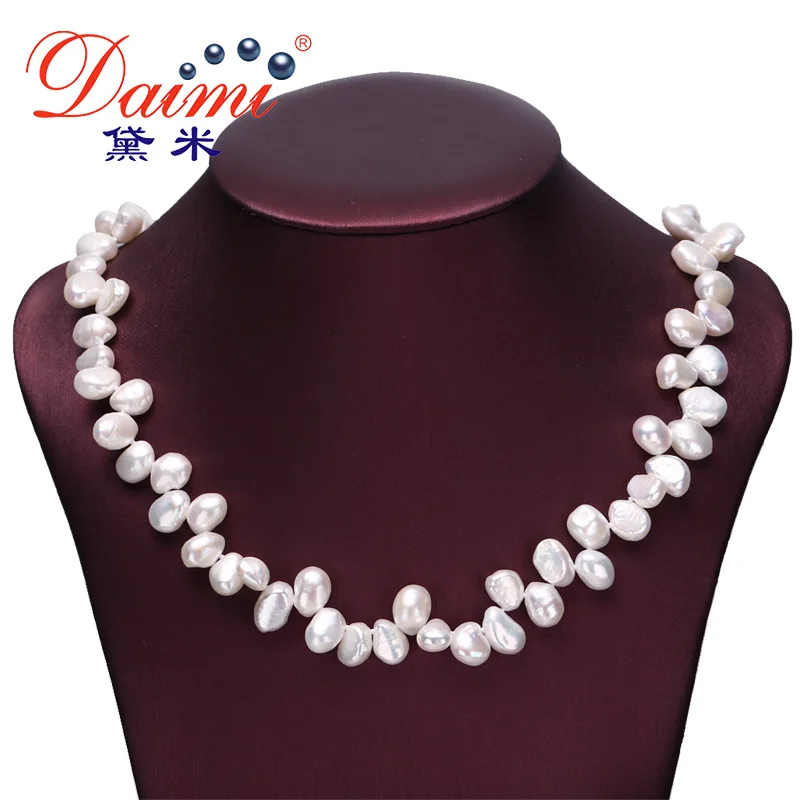 

DAIMI Natural Baroque Pearl Necklace Style 7-8 mm Choker Necklaces Bridesmaid Necklace Free Shipping