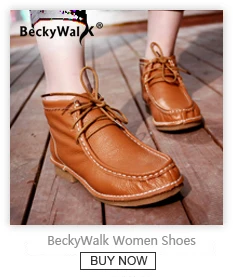 BeckyWalk/зимняя женская обувь из натуральной кожи; ботильоны больших размеров; женские ботиночки с круглым носком; женские короткие зимние ботинки; WSH3067