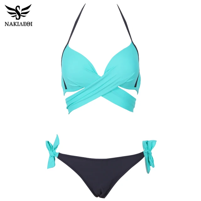 NAKIAEOI 2018 Seksowny bikini kobiety strój kąpielowy push up stroje kąpielowe Criss Cross Bandage Halter bikini Set Beach strój kąpielowy pływać nosić XXL tanie i dobre opinie Bikinis Set Nylon spandex Jednolity patchwork druk Wire Free 180073 Niska talia Pasuje do rozmiaru Weź swój normalny rozmiar NAKIAEOI 2018 Seksowny bikini kobiety strój kąpielowy push up stroje kąpielowe Criss Cross Bandage Halter bikini Set Beach strój kąpielowy pływać nosić XXL tanie i dobre opinie Bikinis Set Nylon spandex Jednolity patchwork druk Wire Free 180073 Niska talia Pasuje do rozmiaru Weź swój normalny rozmiar