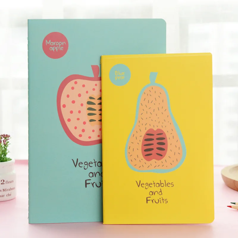 

Cute Fresh Fruit Vegetables Design A5 Notebook Diary Notepad Gift Stationery Escolar Papelaria School Office Supply