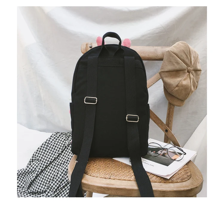 Menghuo Rabbit Canvas Backpack for Women Cute Funny Backpacks for Teenager Girls Lolita Bag Kawaii Backpack Mochilas femininas_34_15