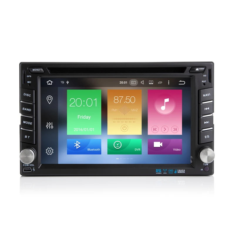 Best HIFIF 6.2" 4G+32G Android 8.0 Universal Car DVD Audio Stereo GPS Navigation Double 2 Din 1024*600 HD Head Unit Multimedia Player 1