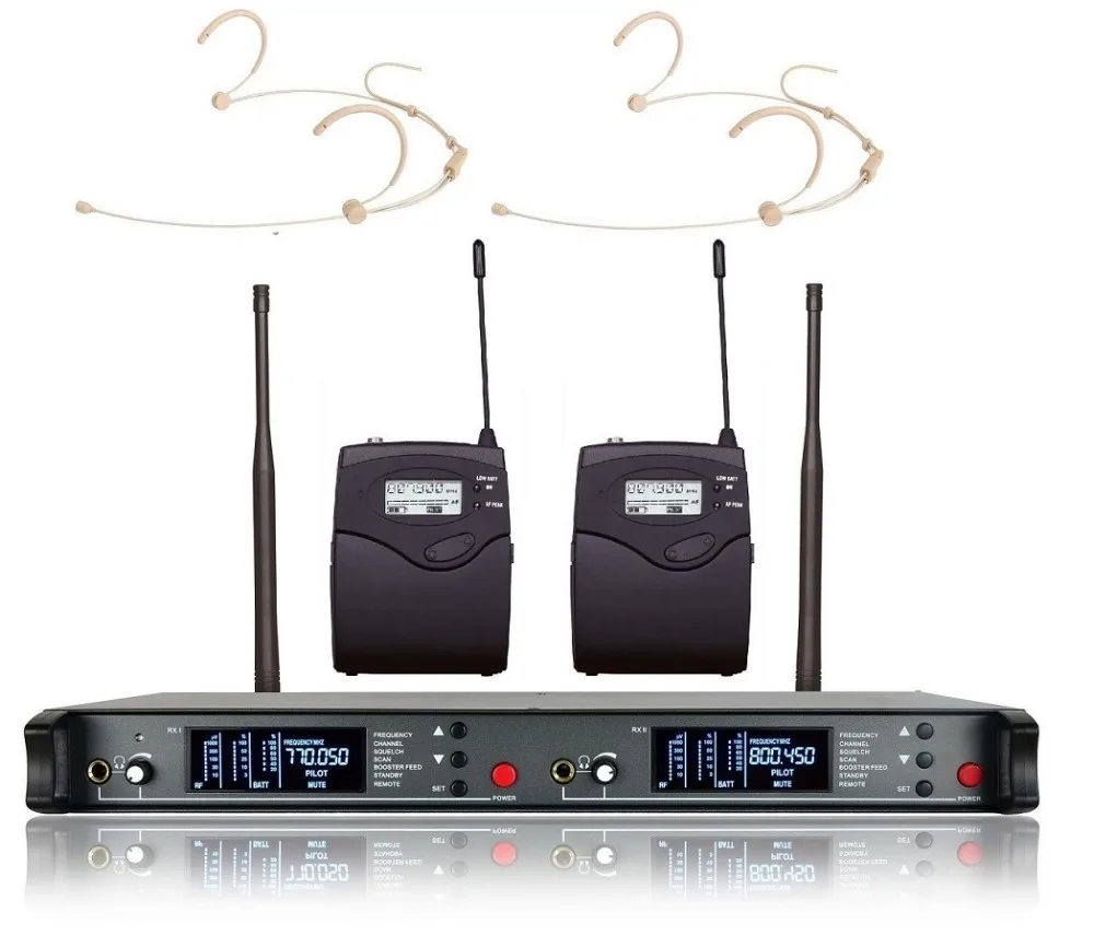 Bolymic Dual channels wireless microphone stage performance