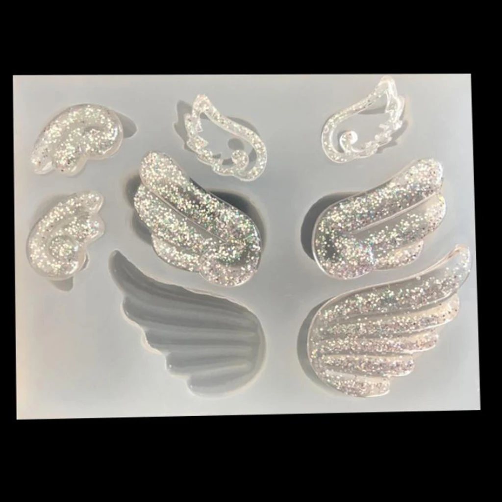 Angel Wing Cabochon Silicone Mold Mould For Epoxy Resin DIY Pendent Craft Wedding Cake DÉCor Mold Tools