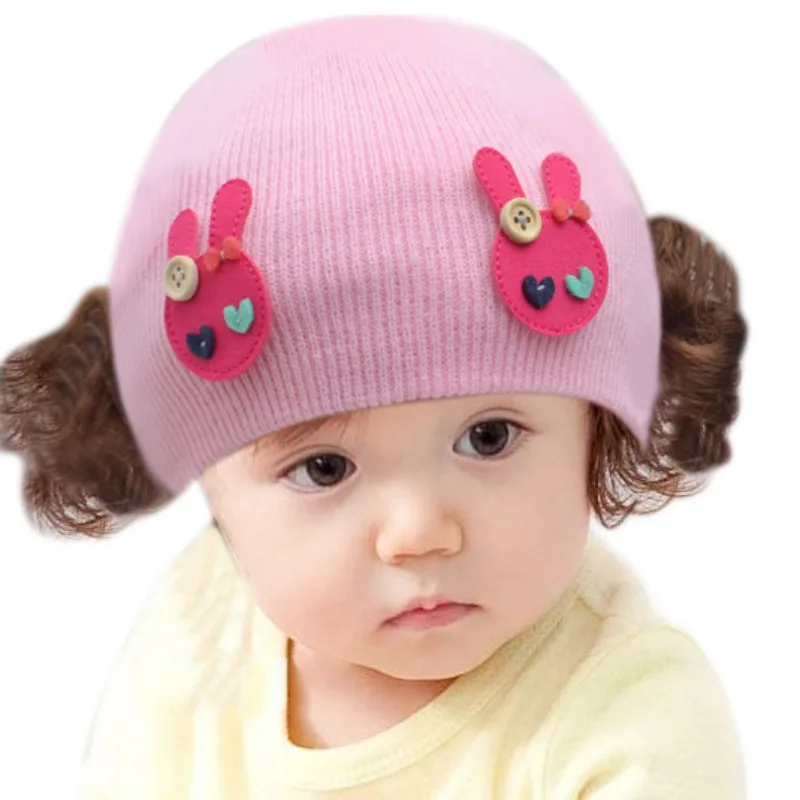 Fashion Newborn Hats Knitted Warm Round Cap Protects Ear Baby