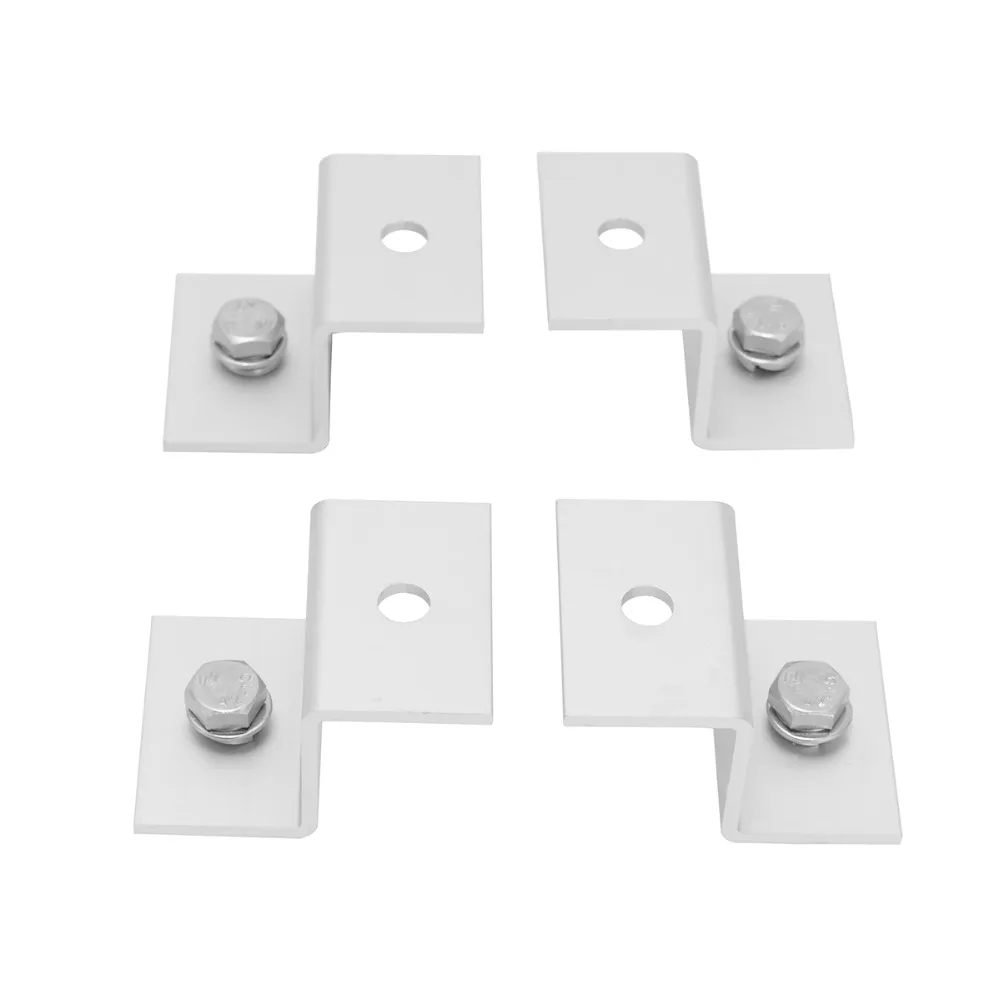 

4pcs Aluminum Z Style Solar Panel Brackets Mayitr Z Solar Panel Mounting Brackets Sets For RV Boat Off Grid