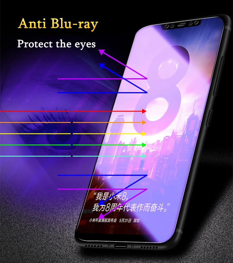 Защитное стекло закаленное 9H 2.5D для Xiaomi Mi 8 SE 2 шт./лот|Защитные стёкла и плёнки| |