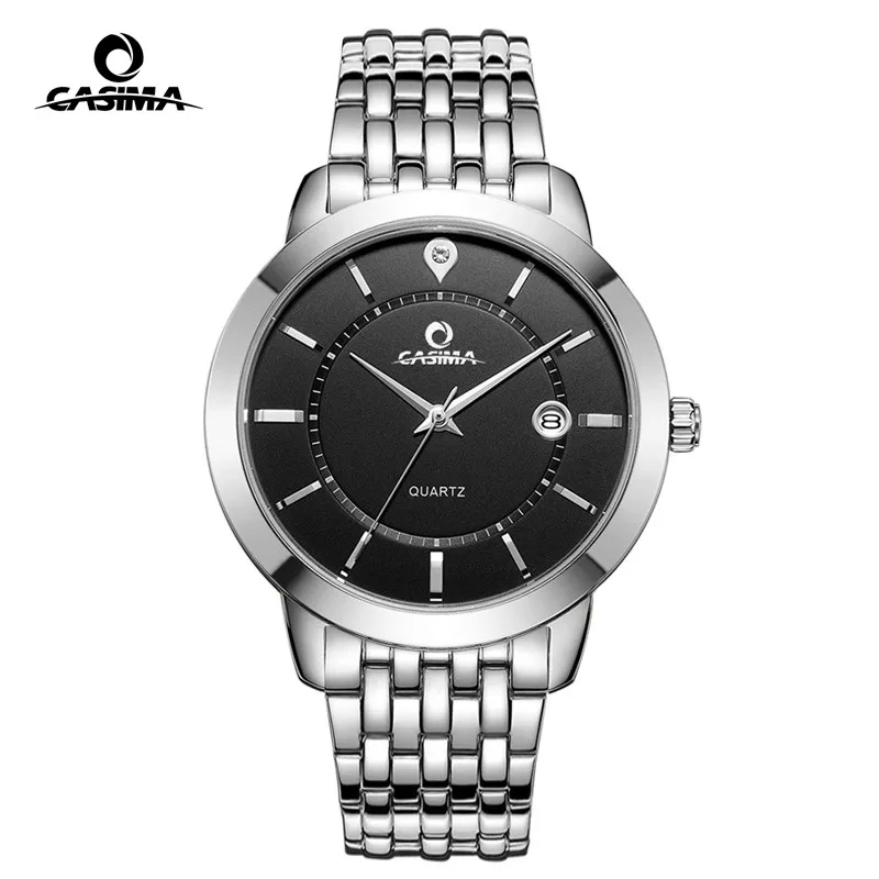 CASIMA Элитный бренд Черное золото часы Для мужчин Для женщин пара Любителя кварцевые наручные часы календарь часы Saat Relogio Feminino