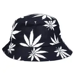 Сезон: весна–лето кленовый лист Brooklyn Панама хип-хоп Боб Панама Для женщин шапки хлопок открытый рыболовные шапки Для мужчин охота ведро Hat