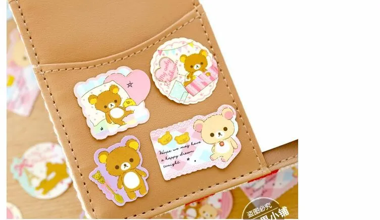 60 шт./упак. лет мультфильм Rilakkuma декоративные наклейки Клейкие наклейки, декоративный элемент для рукоделия Стикеры для дневника